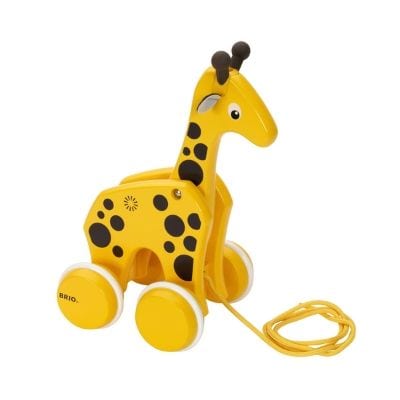  En giraff dragleksak är minst lika kul att få i julklapp. 