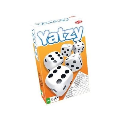 Yatzy är ett kul spel att ha med sig på redan och att spela hemma. Det kan roa både barn och vuxna.