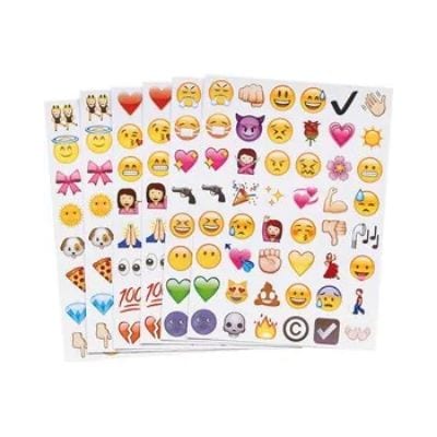 Bra present till 8-åring - Stickers med emojis