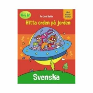 Kul pysselbok till 5-åring där barnet tränar svenska. 