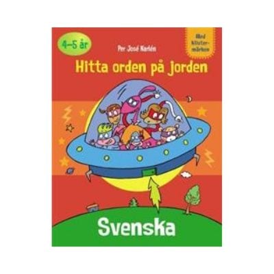 Kul pysselbok till 5-åring där barnet tränar svenska. 