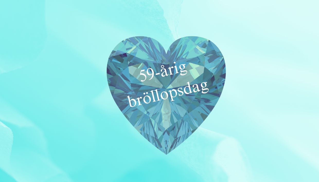 Akvamarinbröllop 59-årig bröllopsdag