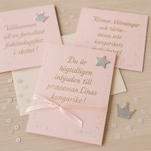 Inbjudningskort till kalas
