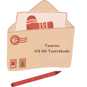 Adressen till jultomten, Tomten, 173 00 Tomteboda 