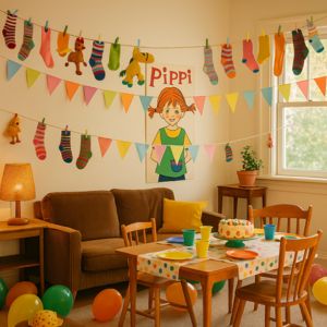 Pippi Långstrump-tårta och kalasmat som barnen älskar