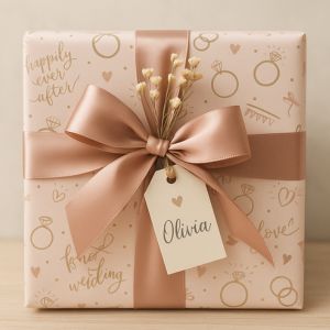 Inslagning av bridal shower-present