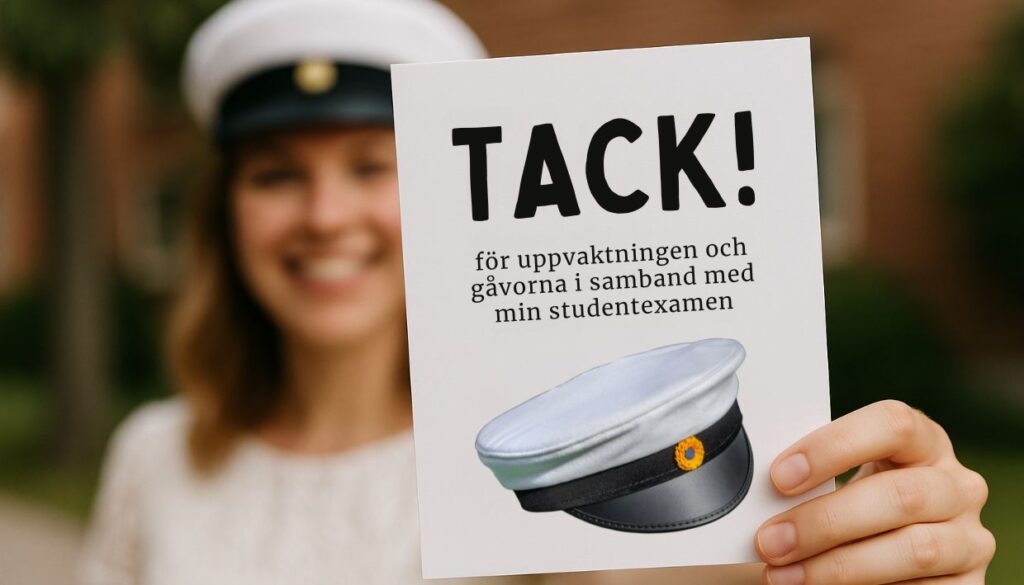 Vad skriver man i ett tackkort (student)?