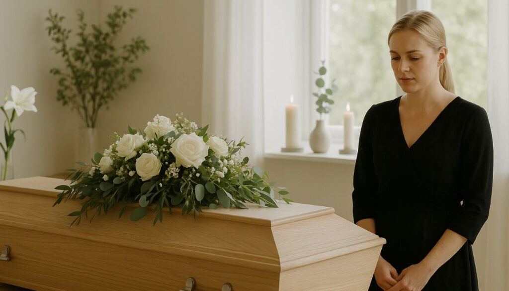 skriv en text till begravning med känsla och värdighet