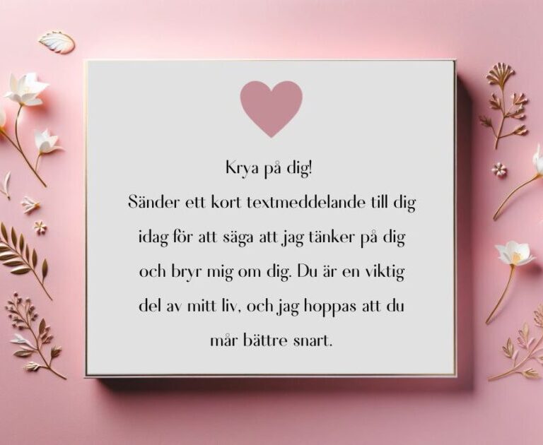 Visa Omtanke med en Krya på dig Hälsning – Sprid Hopp och Stöd!