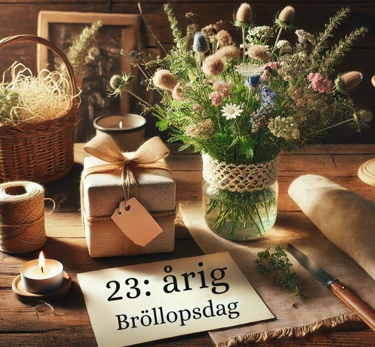 23-årig bröllopsdag Hampabröllop