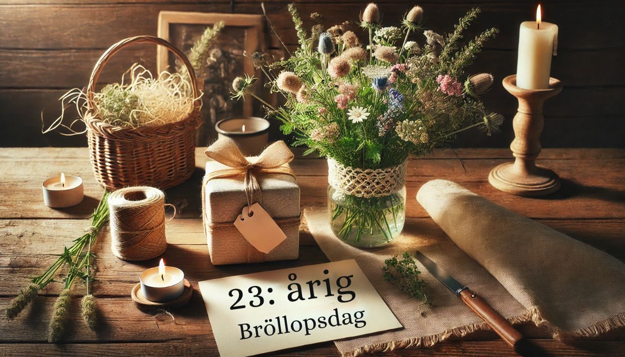 23-årig bröllopsdag Hampabröllop