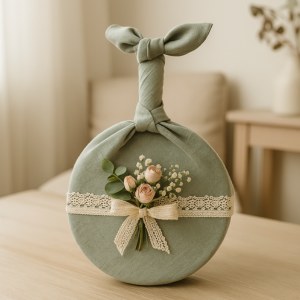 Furoshiki-inslagning av stekpanna