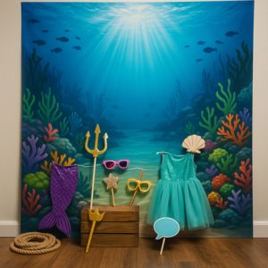 Fotohörna till disney kalas med undervattentema