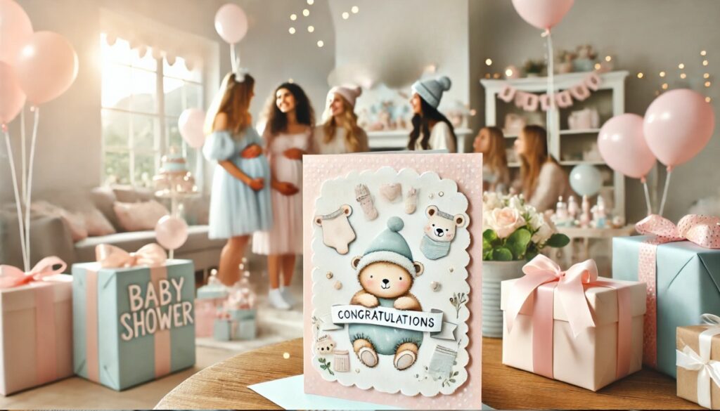 Vad kan man ha för text på ett baby shower kort?