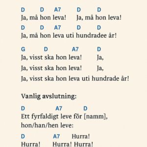 Text till klassisk födelsedagssång