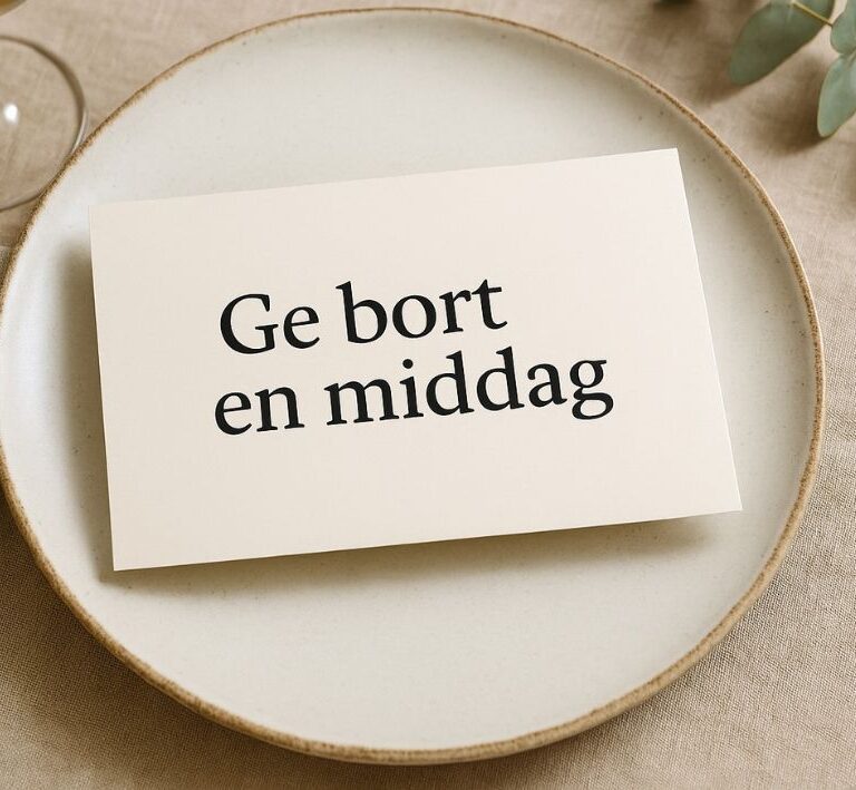 Ge bort en middag text – Så skriver du fint och personligt