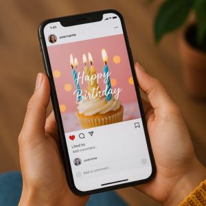 Skriv grattis på instagram