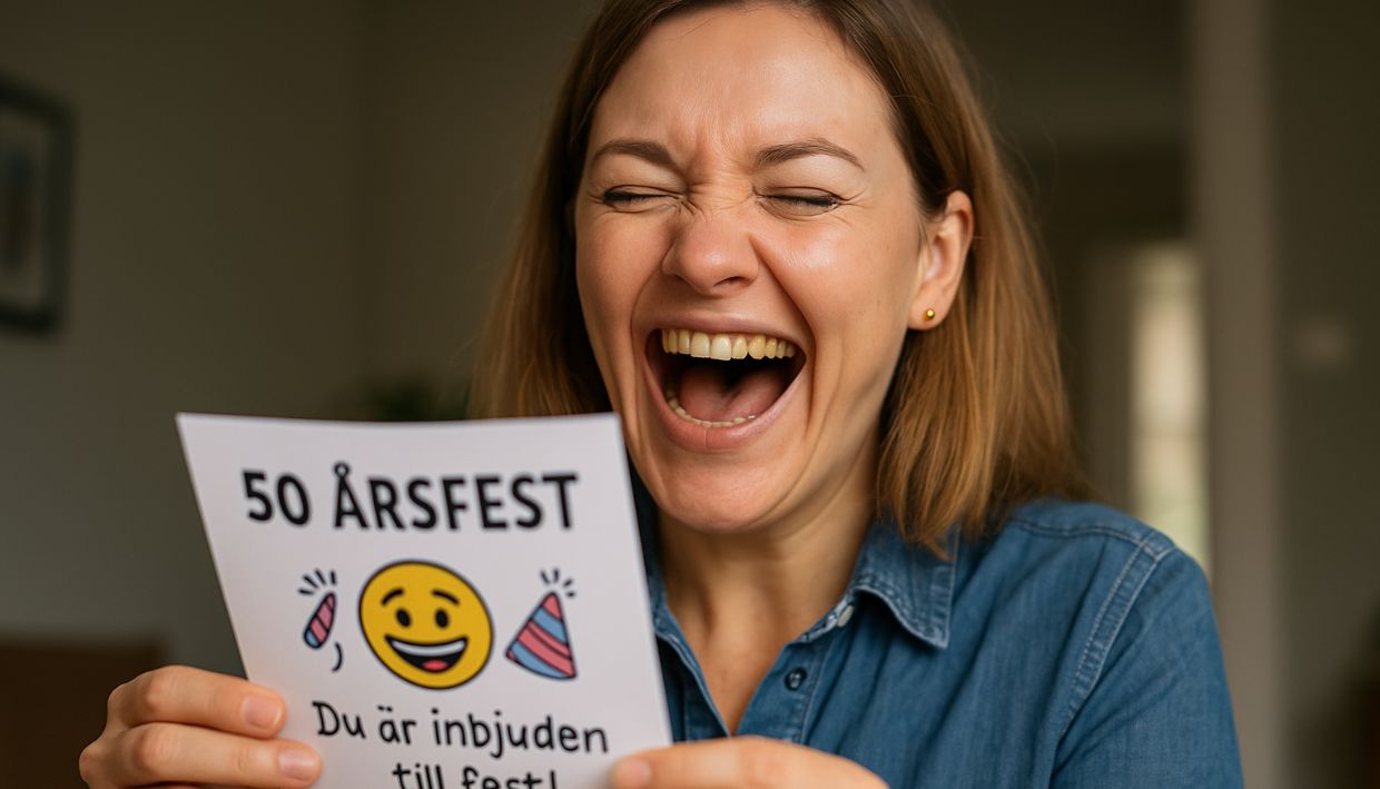 Rolig Inbjudan till 50-års Fest – Text som Inspirerar