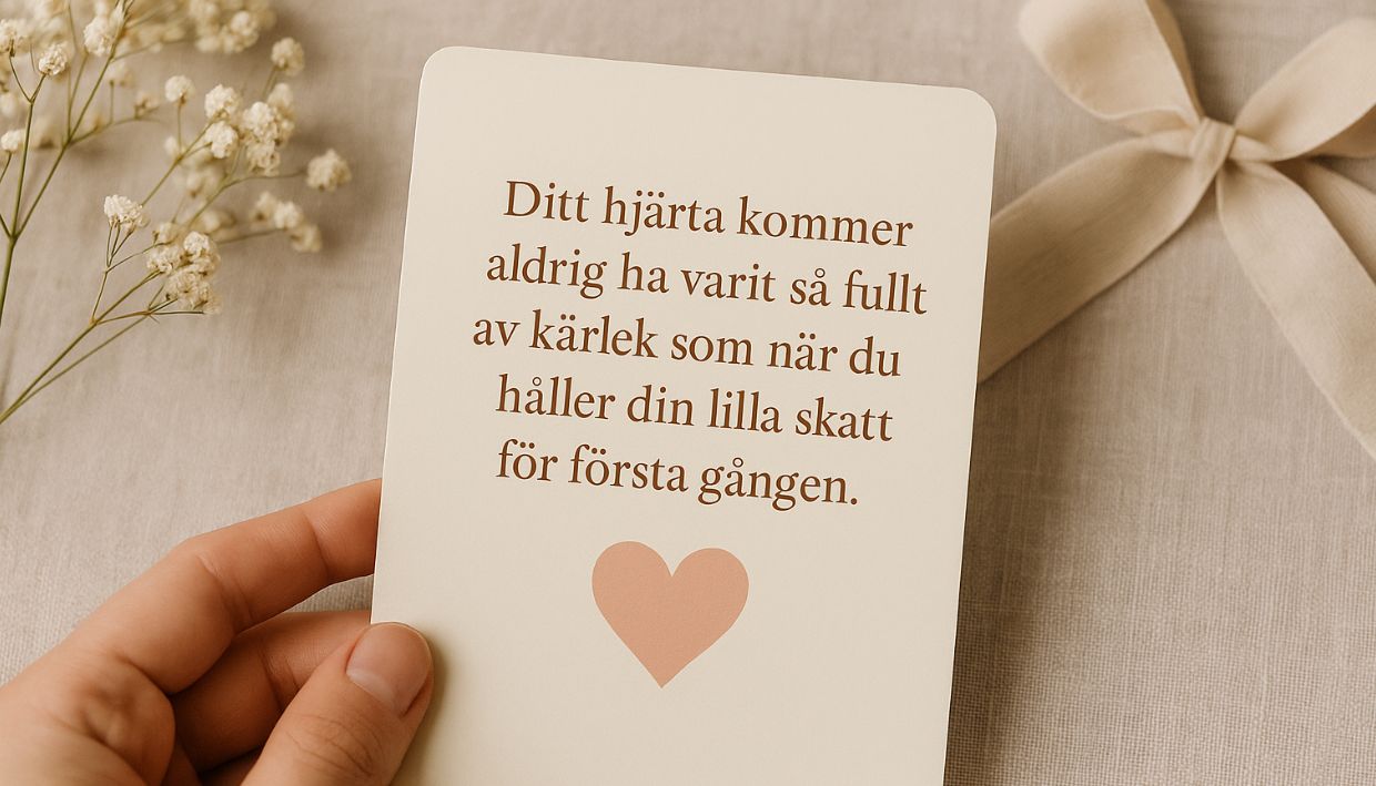 Vad skriver man på ett babyshower-kort? Tips & förslag