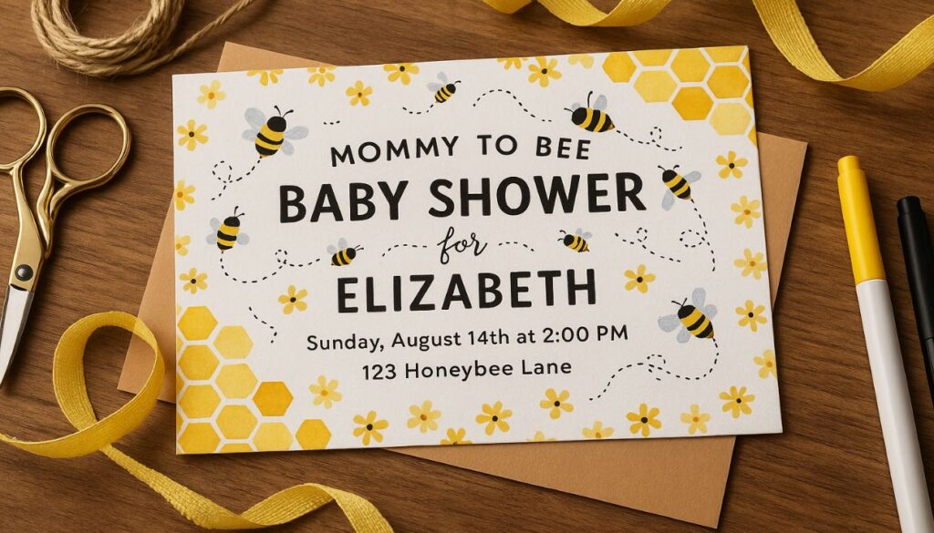 babyshower inbjudningskort