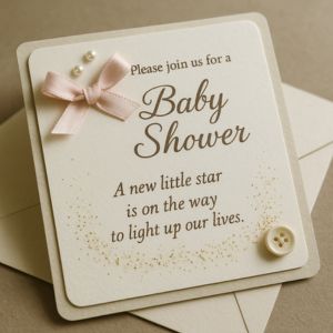 lägg till fina detaljer på ditt babyshower kort
