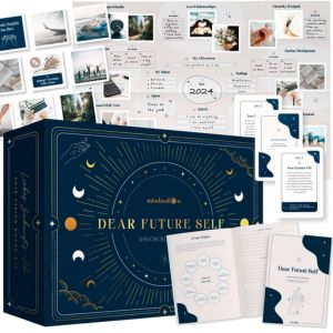 DIY-visionboard med citat och bilder – kreativ studentpresent för framtidsdrömmar.