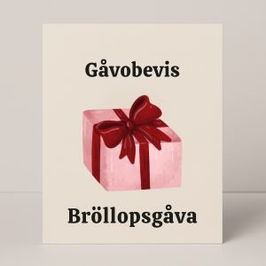 Digitalt gåvobevis med kort hälsning – enkelt att anpassa och ge bort