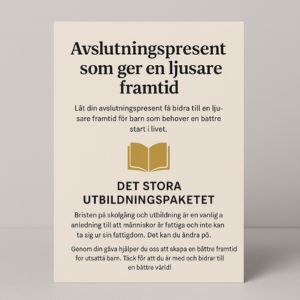 Skicka ett tryckt gåvobevis med personlig hälsning – perfekt som avslutningsgåva