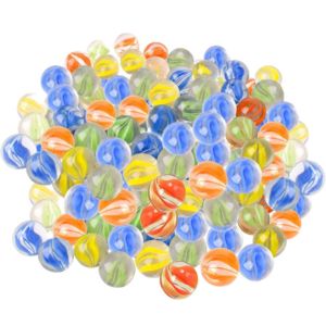 Färgglada kulor i tygpåse – symbolisk Squid game present