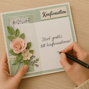 Kreativa idéer för handgjorda konfirmationskort.