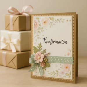 En scrapbook som bevarar minnen av konfirmationen.