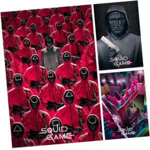Stilren väggposter med motiv från Squid Game – snygg present till hemmet